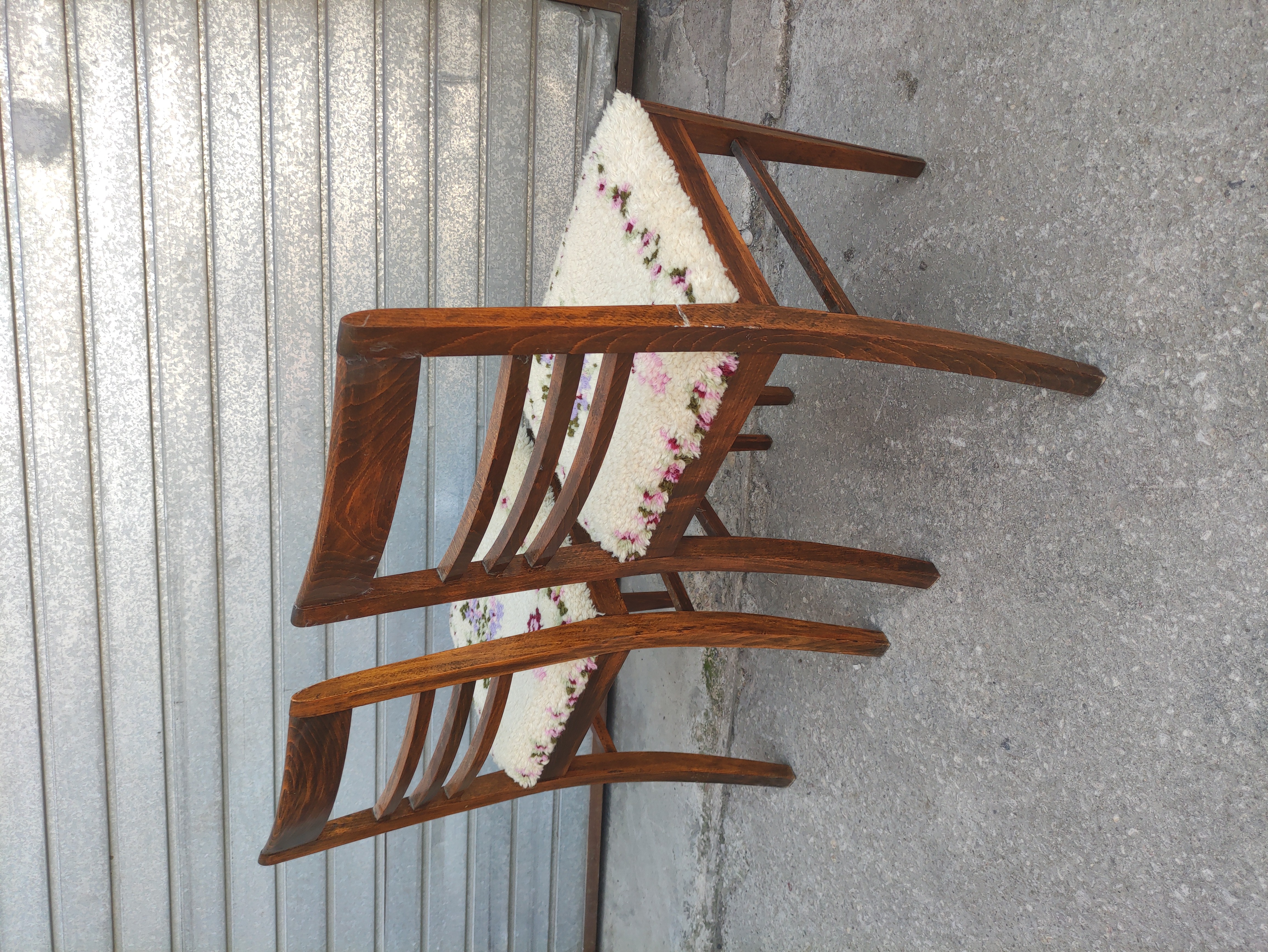 silla tejido lana madera 43-83x45x42 2u